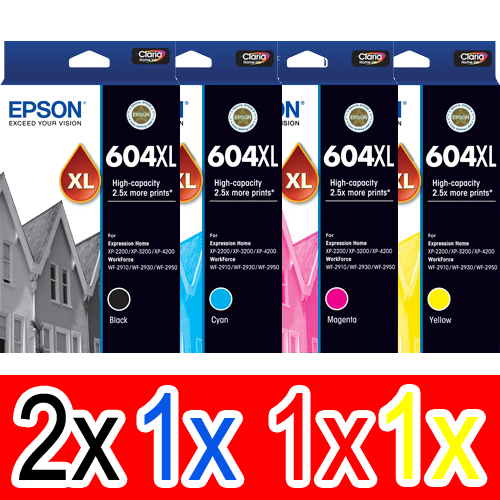 Epson WorkForce WF-2910 (2BK,1C,1M,1Y) x5 High Yield Gen.