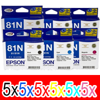 Epson Stylus T50 (5BK,5C,5M,5Y,5LC,5LM) x30 High Yield Gen.
