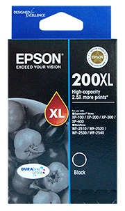 Epson WorkForce WF-2510 200XL x1 Black High Yield Gen.