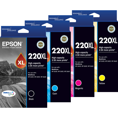 Epson WorkForce WF-2660 (1BK,1C,1M,1Y) x4 High Yield Gen.