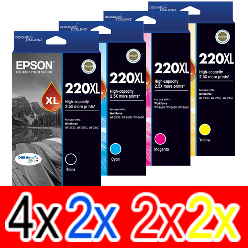 Epson WorkForce WF-2660 (4BK,2C,2M,2Y) x10 High Yield Gen.