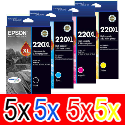 Epson WorkForce WF-2660 (5BK,5C,5M,5Y) x20 High Yield Gen.