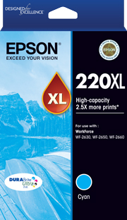 Epson WorkForce WF-2660 220XL x1 Cyan High Yield Gen.