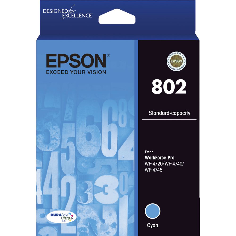 Epson WorkForce Pro WF-4720 802 x1 Cyan Standard Yield Gen.