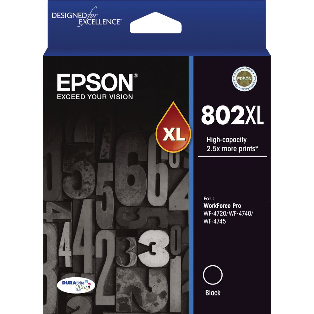 Epson WorkForce Pro WF-4720 802XL x1 Black High Yield Gen.