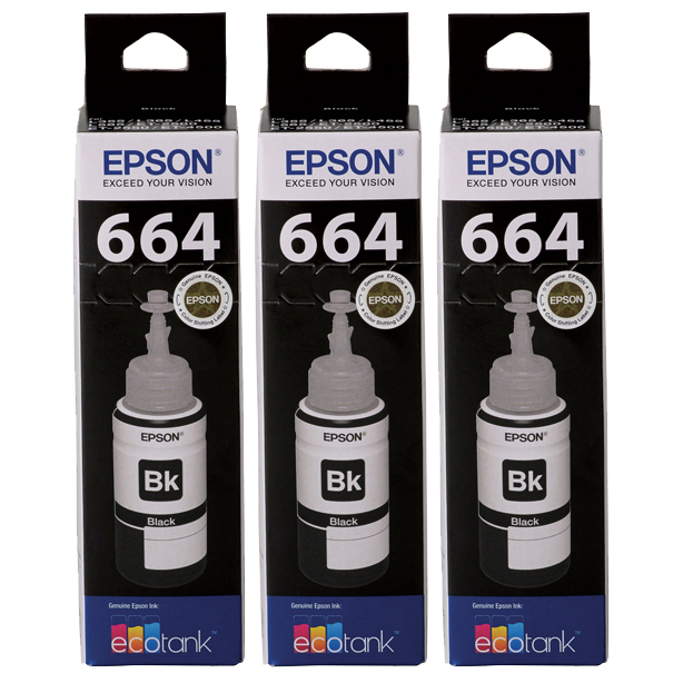 Epson WorkForce ET-4500 T664 x3 Black Gen.