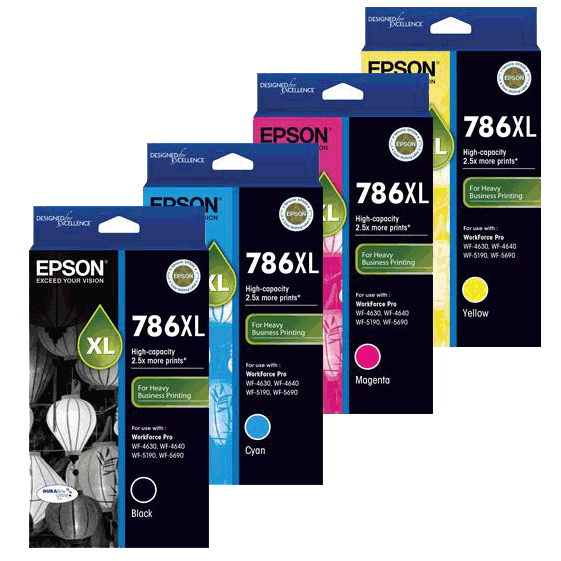 Epson WorkForce Pro WF-4630 (1BK,1C,1M,1Y) x4 High Yield Gen.