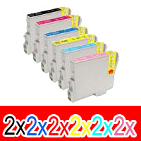 Epson Stylus Photo R310 (2BK,2C,2M,2Y,2LC,2LM) x12 Comp.
