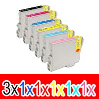 Epson Stylus Photo R310 (3BK,1C,1M,1Y,1LC,1LM) x8 Comp.