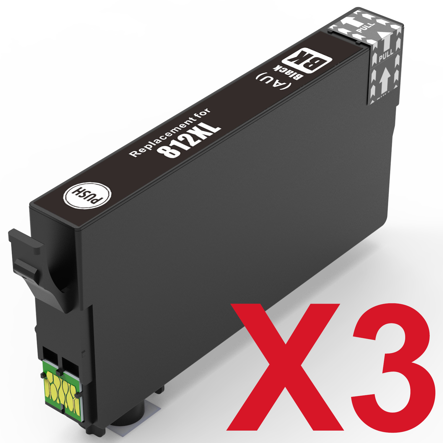 Epson WorkForce WF-7830 812XL x3 Black High Yield Comp.