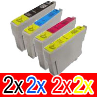 Epson Stylus Office TX600FW (2B,2C,2M,2Y) x8 Extra High Yield Comp.