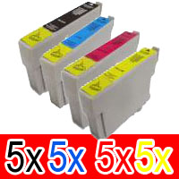 Epson Stylus T21 (5BK,5C,5M,5Y) x20 Comp.