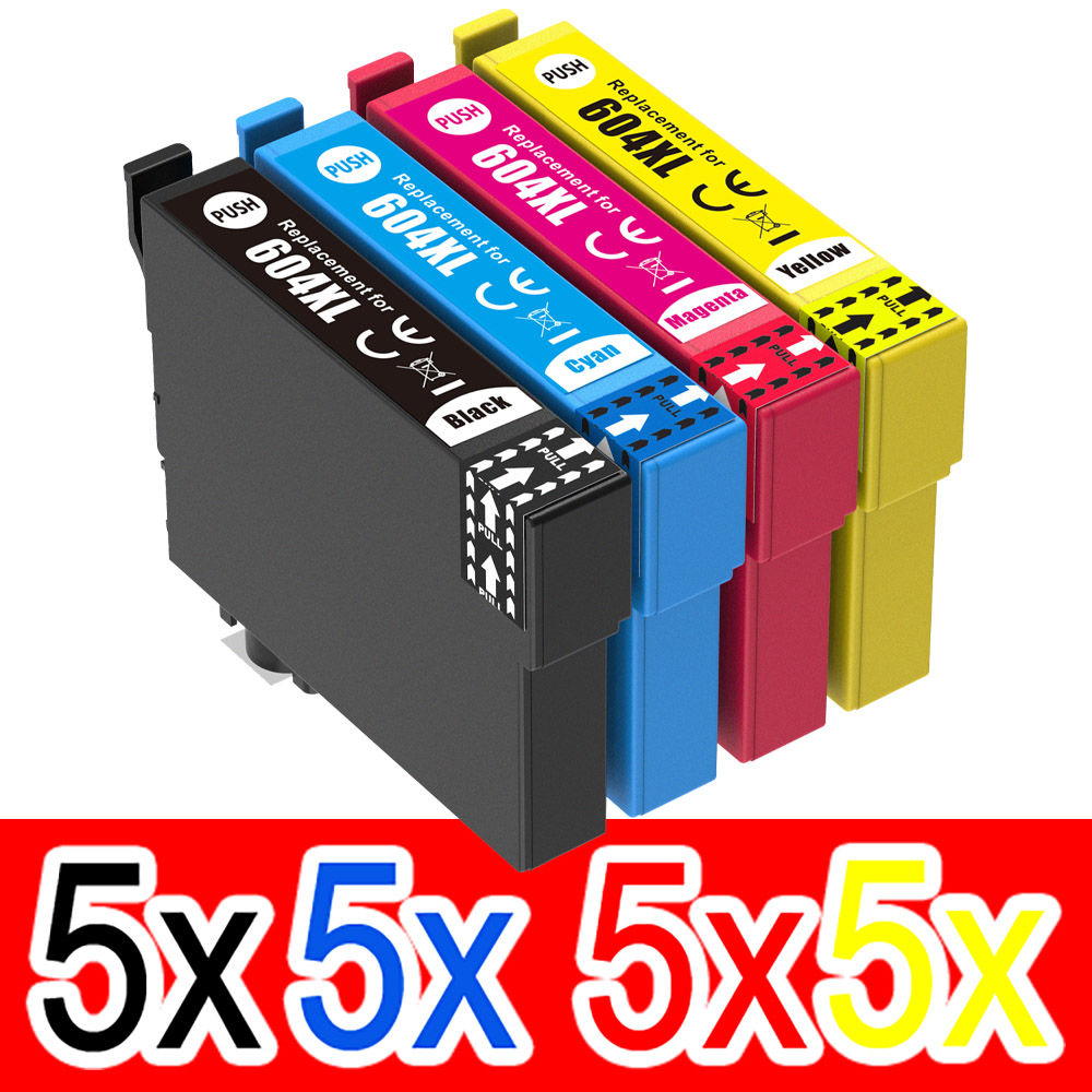 Epson WorkForce WF-2910 (5BK,5C,5M,5Y) x20 High Yield Comp.
