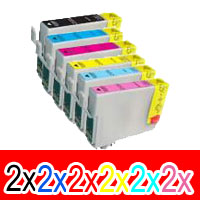 Epson Stylus T50 (2BK,2C,2M,2Y,2LC,2LM) x12 High Yield Comp.