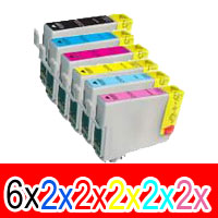 Epson Stylus T50 (6BK,2C,2M,2Y,2LC,2LM) x16 High Yield Comp.