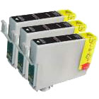 Epson Stylus T50 T0811 x3 Black High Yield Comp.