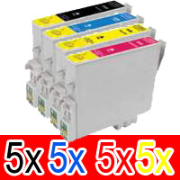 Epson WorkForce WF-3520 (5BK,5C,5M,5Y) x20 High Yield Comp.