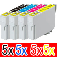 Epson WorkForce WF-2510 (5BK,5C,5M,5Y) x20 High Yield Comp.
