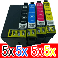 Epson WorkForce WF-3620 (5BK,5C,5M,5Y) x20 High Yield Comp.