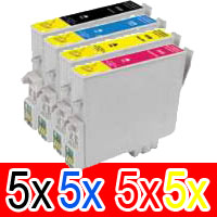Epson WorkForce WF-2660 (5BK,5C,5M,5Y) x20 High Yield Comp.