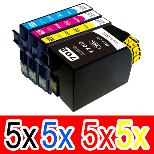 Epson WorkForce Pro WF-3720 (5BK,5C,5M,5Y) x20 High Yield Comp.