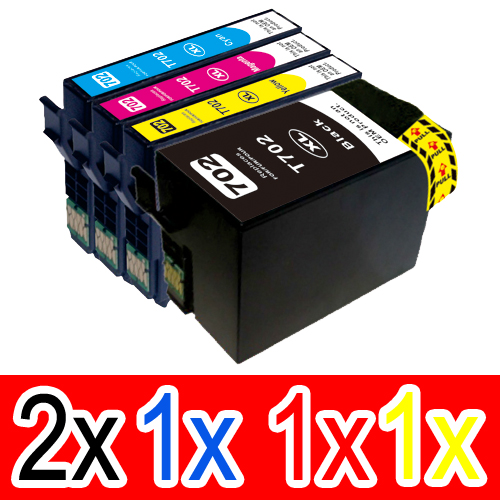 Epson WorkForce Pro WF-3720 (2BK,1C,1M,1Y) x5 High Yield Comp.