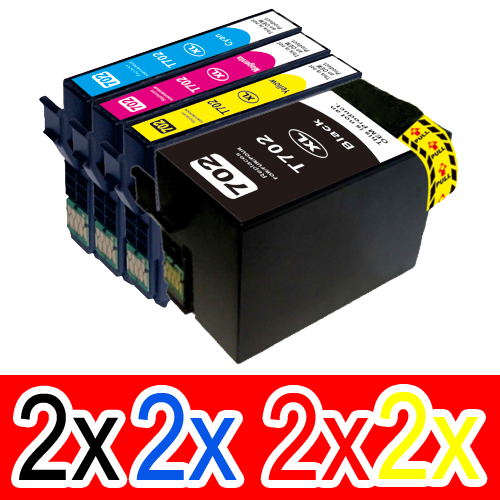 Epson WorkForce Pro WF-3720 (2BK,2C,2M,2Y) x8 High Yield Comp.