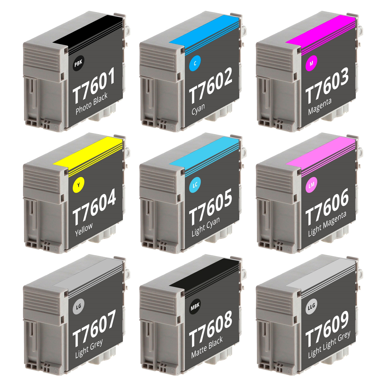 Epson SureColor SC-P600 T7601-T7609 x9 Comp.
