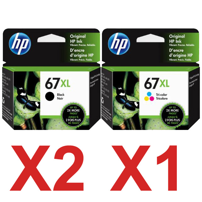 HP Deskjet 2721 (2BK,1C) x3 Black Gen.