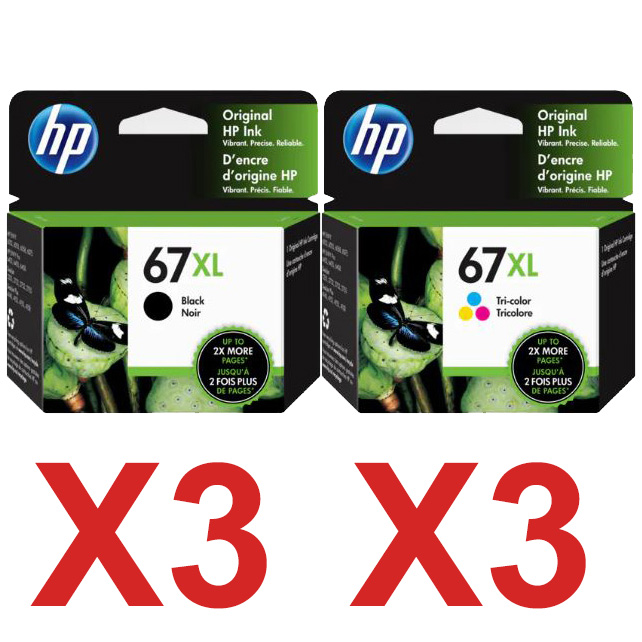 HP Deskjet 2721 (3BK,3C) x6 Black Gen.