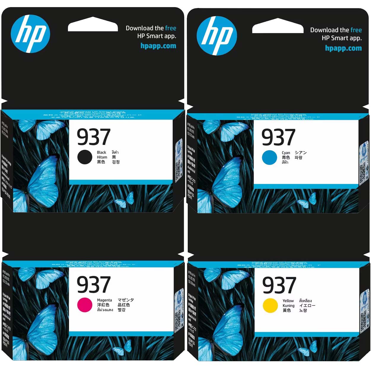 HP Officejet Pro 9720e (1BK,1C,1M,1Y) x4 Gen.