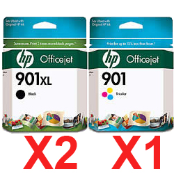 HP Officejet J4580 (2BK,1C) x3 Black Gen.