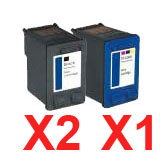 HP PSC 1410 (2BK,1C) x3 Black Comp.
