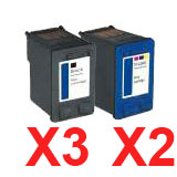 HP PSC 1410 (3BK,2C) x5 Black Comp.