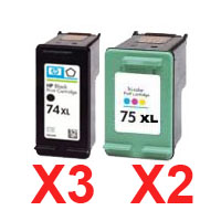 HP Deskjet D4200 (3BK,2C) x5 Black Comp.