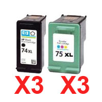 HP Deskjet D4200 (3BK,3C) x6 Black Comp.