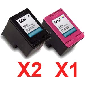 HP Deskjet D5563 (2BK,1C) x3 Black Comp.
