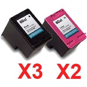 HP Deskjet D5563 (3BK,2C) x5 Black Comp.