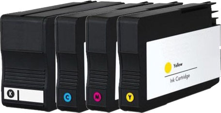 HP Officejet 7610 (1BK,1C,1M,1Y) x4 Comp.