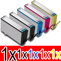 HP Photosmart C5370 (1BK,1PBK,1C,1M,1Y) x5 Comp.