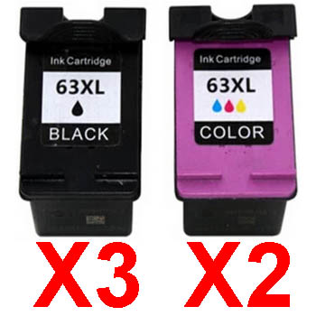 HP Officejet 5220 (3BK,2C) x5 Black Comp.