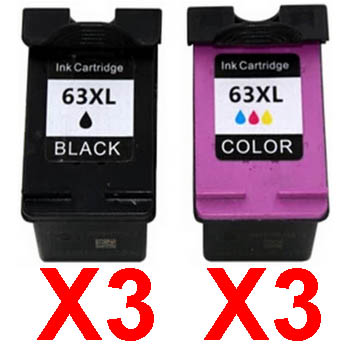 HP Officejet 5220 (3BK,3C) x6 Black Comp.