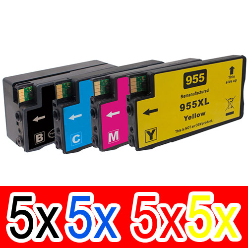 HP Officejet Pro 8745 (5BK,5C,5M,5Y) x20 Comp.