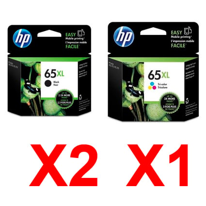 HP Deskjet 3721 (2BK,1C) x3 Black Gen.