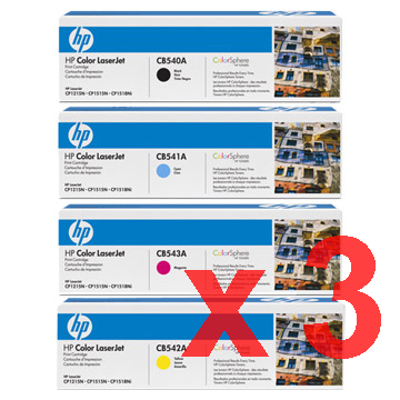HP CP1215 CB540A x3 Gen.