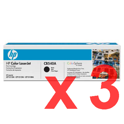 HP CP1215 CB540A x3 Black Gen.