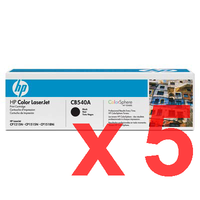 HP CP1215 CB540A x5 Black Gen.