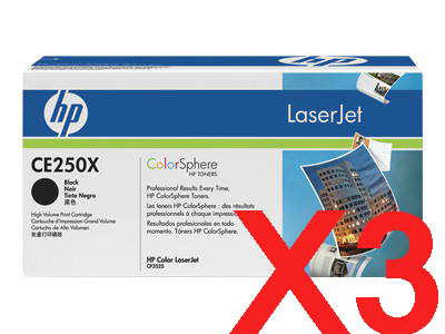 HP CM3530 MFP CE250X x3 Black Gen.
