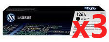 HP CP1025 CE310A x3 Black Gen.