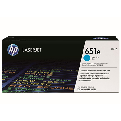 HP Enterprise 700 color MFP M775dn CE341A x1 Cyan Gen.